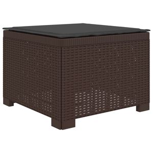 vidaXL Canap&eacute; de jardin 1 place avec coussin look rotin PP Marron