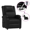 vidaXL Fauteuil inclinable &eacute;lectrique Noir Similicuir