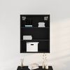 vidaXL Armoire murale suspendue Ch&ecirc;ne noir 69,5 x 32,5 x 90 cm