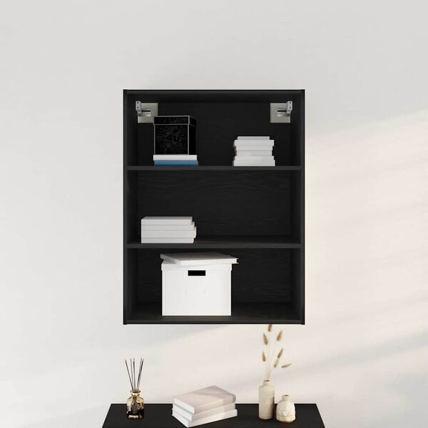 vidaXL Armoire murale suspendue Ch&ecirc;ne noir 69,5 x 32,5 x 90 cm