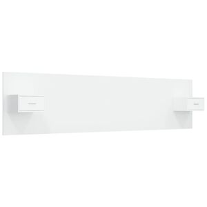 vidaXL T&ecirc;te de lit avec armoires Blanc Bois d&rsquo;ing&eacute;nierie