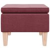 vidaXL Tabouret avec pieds en bois Rouge bordeaux Tissu