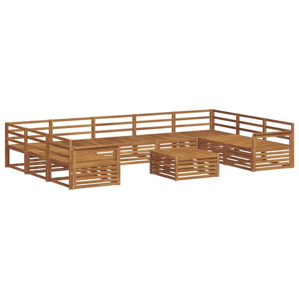 vidaXL Ensembles de canap&eacute;s 10 pcs Naturel Bois d'Acacia Massif