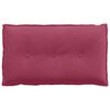 vidaXL Coussin de Dos Bordeaux 80 x 50 cm Tissu en velours c&ocirc;tel&eacute;