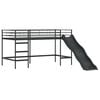 vidaXL Lit mezzanine pour enfants Noir 79,5 x 200 cm M&eacute;tал