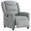 vidaXL Fauteuil inclinable &eacute;lectrique Gris clair Tissu