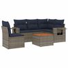 vidaXL Ensemble de canap&eacute; de jardin 6 pcs avec coussins gris r&eacute;sine tress&eacute;e