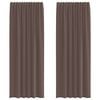 vidaXL Rideaux en voile avec passants 2 pcs marron