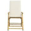 vidaXL Chaises inclinables de jardin pliantes lot de 6 coussins bambou