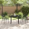 vidaXL Ensemble de salle &agrave; manger pour jardin 3 pcs Noir polyrotin