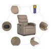 vidaXL Fauteuil inclinable de massage Cappuccino Similicuir