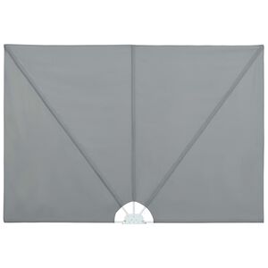 vidaXL Auvent lat&eacute;ral pliable de terrasse Gris 240 x 160 cm