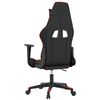 vidaXL Chaise de jeu de massage Noir et rouge Similicuir