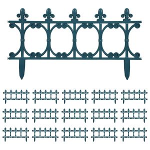 vidaXL Bordures de jardin 16 pcs Vert 10 m PP