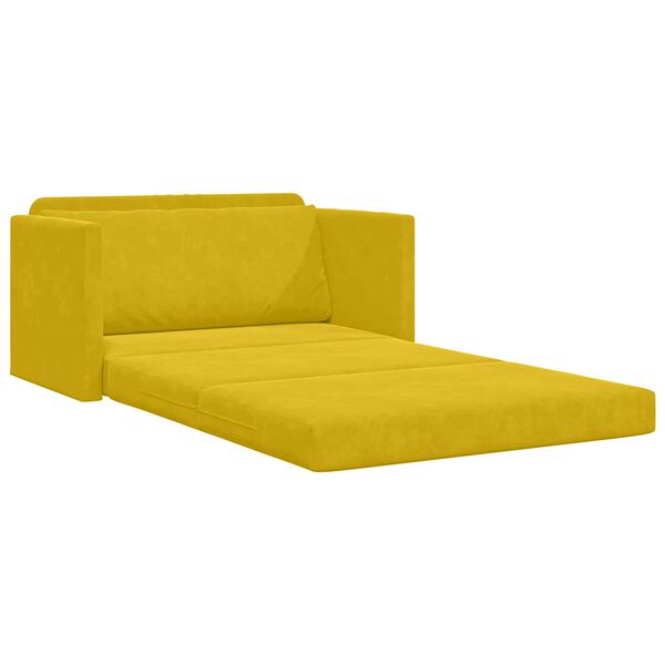 vidaXL Canap&eacute;-Lit 110cm Jaune tournesol Velours