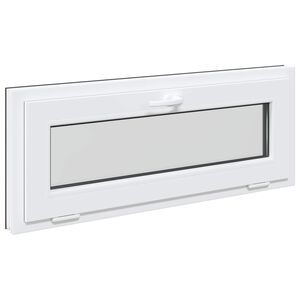 vidaXL Fen&ecirc;tre de sous-sol RISOR 110 x 40 cm PVC et verre Anthracite