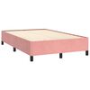 vidaXL Sommier &agrave; lattes de lit et matelas LED rose 120x190 cm velours