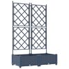 vidaXL Cache-pot de jardin 2 pcs Gris 80 x 40 x 125,5 cm Plastique