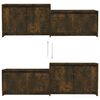 vidaXL Meuble TV Chêne fumé 146,5x35x50 cm Bois d'ingénierie