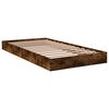 vidaXL Cadre de lit sans matelas ch&ecirc;ne fum&eacute; 100x200 cm bois ing&eacute;nierie