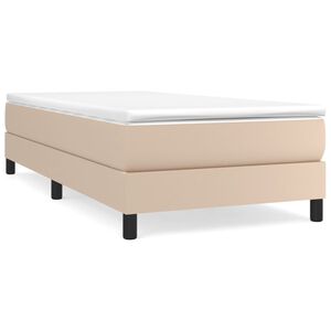 vidaXL Sommier &agrave; lattes de lit avec matelas Cappuccino 90x190 cm