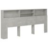 vidaXL Armoire de t&ecirc;te de lit Gris b&eacute;ton 220x19x103,5 cm