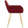 vidaXL Chaises &agrave; manger lot de 6 rouge bordeaux velours