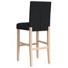 vidaXL Chaises de bar lot de 2 bois massif d'h&eacute;v&eacute;a et tissu