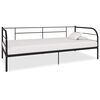 vidaXL Cadre de lit de repos sans matelas noir m&eacute;tal 90x200 cm