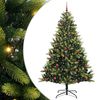vidaXL Arbre de No&euml;l artificiel en silicone flexible 300 LEDs Vert