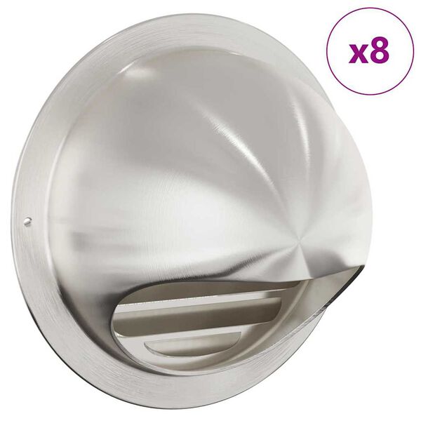 vidaXL Couvre-vent Air 8 pcs Argent 150 mm Acier inoxydable