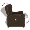 vidaXL Fauteuil de massage inclinable 2 places marron brillant