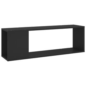 vidaXL Meuble TV Noir 100x24x32 cm Bois d'ing&eacute;nierie
