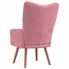 vidaXL Chaise de relaxation Rose Velours
