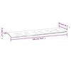 vidaXL Coussin de banc de jardin rouge bordeaux 180x50x3 cm