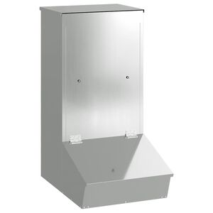 vidaXL Distributeur de porcs Argent 55 x 38 x 76 cm Acier galvanis&eacute;