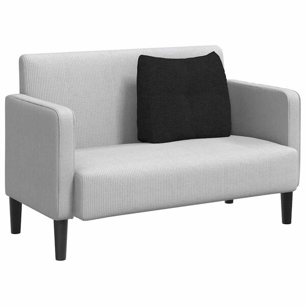 vidaXL Coussin de Dos Noir 60 x 24 x 50 cm tissu