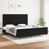 vidaXL Cadre de lit sans matelas noir tissu