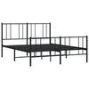 vidaXL Cadre de lit métal sans matelas avec pied de lit noir 120x200cm
