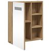 vidaXL Armoire de salle de bain à miroir avec LED chêne 45x13x52 cm