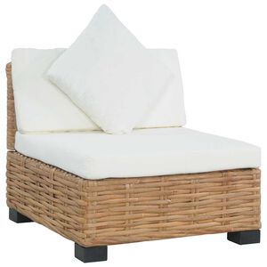 vidaXL Canap&eacute; sans accoudoirs avec coussins Rotin naturel
