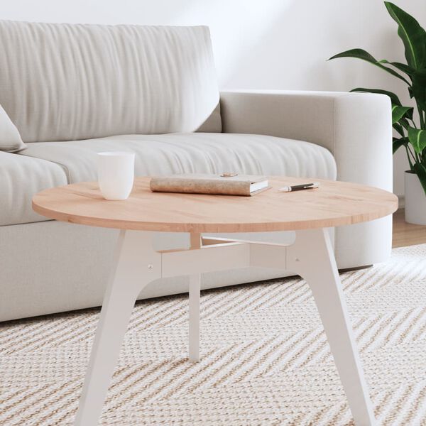 vidaXL Dessus de table &Oslash;70x1,5 cm rond bois massif de h&ecirc;tre