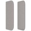 vidaXL Tête de lit avec oreilles Gris clair 103x16x78/88 cm Tissu