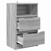 vidaXL Tables de chevet avec tiroir 2 pcs Gris Sonoma 40 x 30 x 467 cm