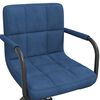 vidaXL Chaises pivotantes &agrave; manger lot de 4 bleu velours