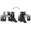 vidaXL Lit mezzanine pour enfants Noir 100 x 190 cm M&eacute;tал