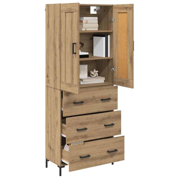 vidaXL Haut Armoire 2 pcs Ch&ecirc;ne artisanal Bois d'ing&eacute;nierie