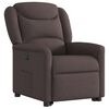 vidaXL Fauteuil inclinable &eacute;lectrique marron fonc&eacute; tissu