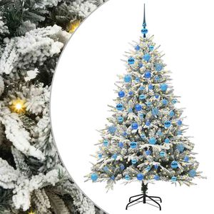 vidaXL Arbre de No&euml;l artificiel pr&eacute;-&eacute;clair&eacute; avec ensemble de boules