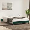 vidaXL Cadre de lit sans matelas vert fonc&eacute; 160x220 cm velours